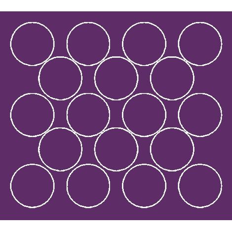 Autocollants ronds de 10 cm, à pois, 18 pièces, violet brillant