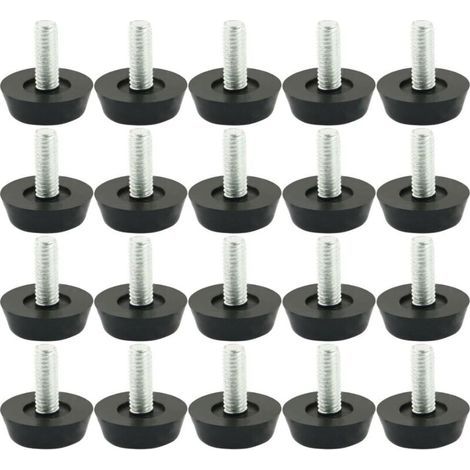 pair Aiperq 20 pièces table de réglage de meuble et base de chaise protection de sol glissière à vis 22mm x M6 x 20mm
