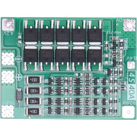 Chargeur de batterie lithium-ion 4S 40A 18650 avec circuit imprimé, carte de protection BMS et équilibrage pour moteur de perceuse, module de cellule LiPo 14,8 V/16,8 V (1/5)