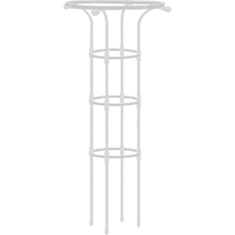 Soporte para plantas trepadoras – Enrejado redondo vertical de tubos recubiertos de plástico (125 x 20 cm / 155 x 28 cm) – Negro o blanco – Soporte rústico para plantas trepadoras, ideal para jardín y (1/5)