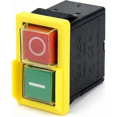 KJD 6 Interrupteur de remplacement universel 250V 4A, interrupteur machine outil, Interrupteur d'arrêt d'urgence universel