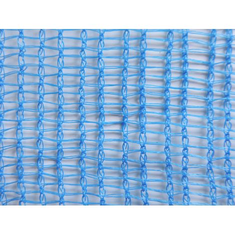 Filet échafaudage 100g/m² - Mailles rectangulaires et rigides - Réutilisable Bleu 3m x 50m