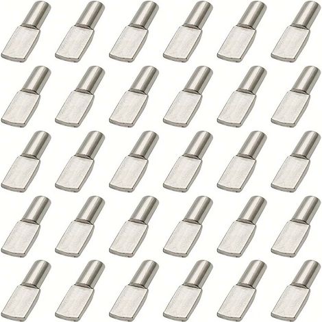 20 Clous pour Étagère en Forme de Cuillère Nickelée, Clous de Support pour Bibliothèque et Meubles, Durables, Solides et Résistants à la Rouille (1/5)