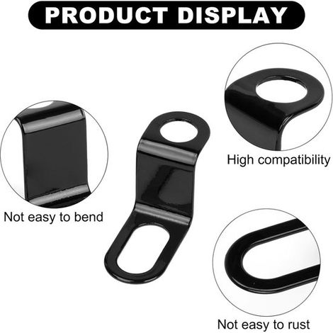 2 piezas，Soportes de montaje para intermitentes，Soporte para intermitentes，Clip indicador para motocicleta，Orificio de 12 mm，Negro (1/3)
