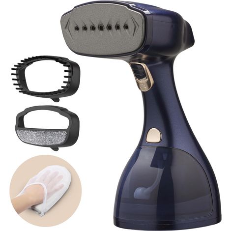 Defroisseur Vapeur 1500W - 25g/min & Réservoir 300ml I Fer à Repasser de Voyage avec Gant I Steamer Portable Défroisseur Vapeur Vertical Repassage Vapeur Vertical (1/5)