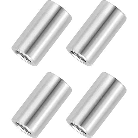 4 Pcs Entretoises, 8mm ID x 12mm OD x 18mm Hauteur 304 Entretoises Douilles Vis Décollage Non Fileté Rond Espaceur Pour 5/16" M8 Vis Boulons Écrous (1/5)