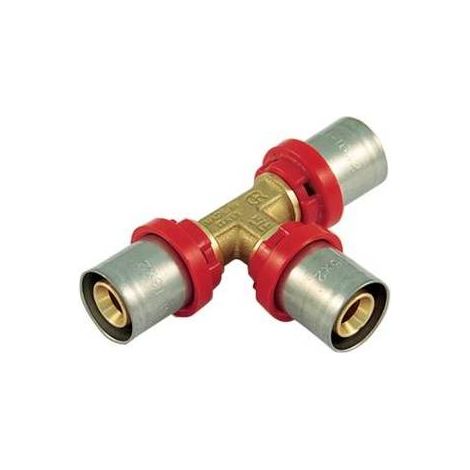 RACCORDO PRESS A T COMPACT  PER MULTISTRATO Misura: 26 x 3,0 - 26 x 3,0 - 26 x 3,0