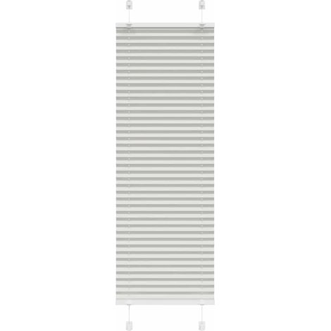 Plissee Hellgrau 40x150 cm Stoffbreite 39,4 cm Polyester