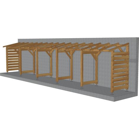 Abri Jardin 10m - Non Couvert - Sans fond - Cl3 Marron (1/4)