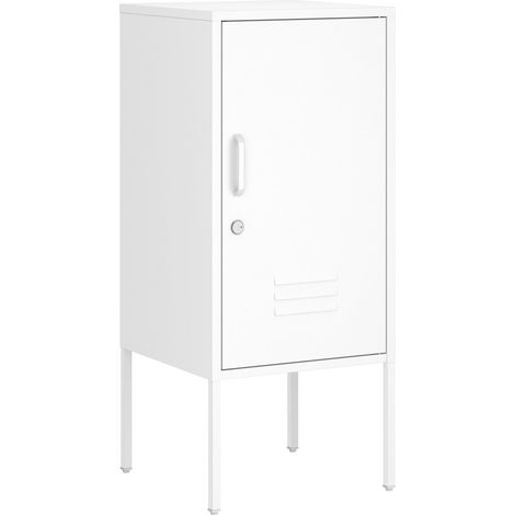 Comodino comodino cassettiera mobile contenitore con maniglia a sinistra acciaio 82 x 35 x 35 cm bianco 030011011