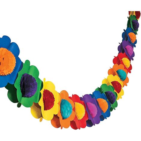 Guirlande En Papier - Fleur D'hibiscus - Décoration Tropicale Pour Fête En Intérieur Ou Extérieur - 2 Pièces - 23 Cm (1/5)