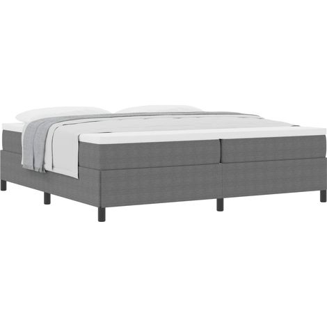 Maison Exclusive - Boxspringbett Hellgrau 200 x 200 cm Cordstoff
