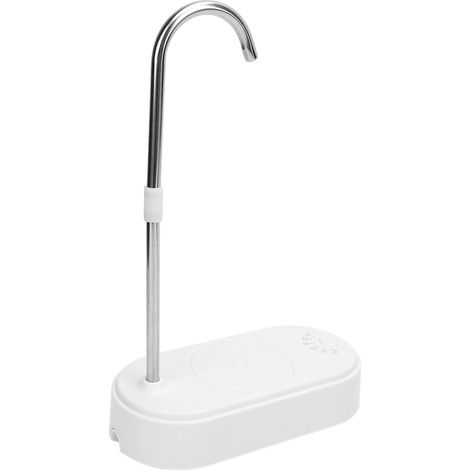 Distributeur d'eau de bureau avec tuyau, pompe à eau électrique pour bouteille, plateau pour salon, cuisine ou table de chevet, blanc (1/5)