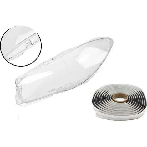 Cubierta de lente de faro, policarbonato de alta resistencia, compatible con el sedán de lujo Serie 5, dimensiones para modelos 2010-2014, incluye sellador de caucho butílico, diseño de alta transpare (1/5)