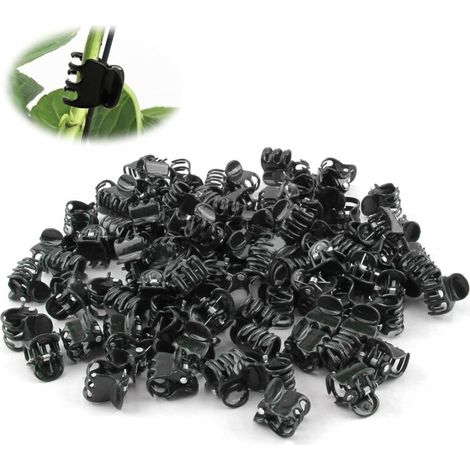 Lot de 100 Clips pour Plantes, Support pour Plantes Grimpantes, Pinces Supports Tige Plante pour Orchidées, Tomates, Concombres, Melons, Fleurs et Autres Plantes en Pot, Clips pour Maintenir les Tiges (1/5)