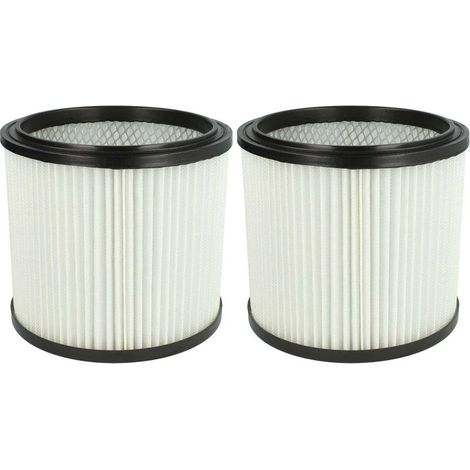 2x filtre plissé, diamètre intérieur 14,5 cm, forme ronde, blanc, compatible aspirateur PNTS 30/8 E (1/5)