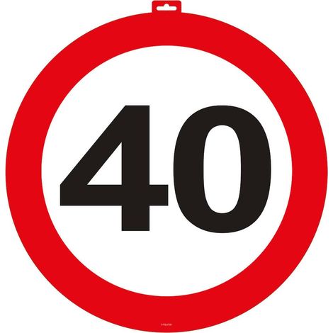 Panneau de porte 40e anniversaire - 47 cm