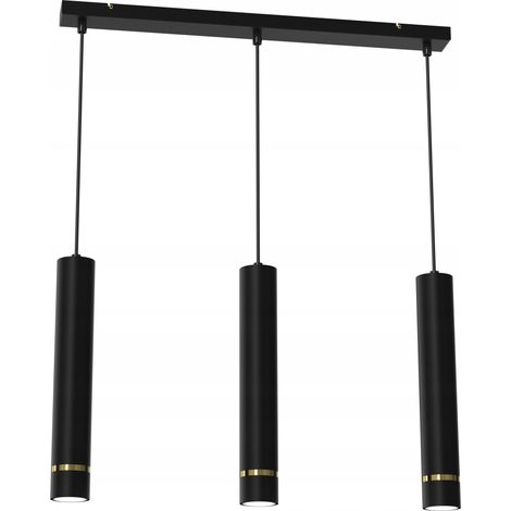 LAMPE DE PLAFONNIER SUSPENDU LUSTRE TUBE SUSPENDU GU10 LED (1/4)