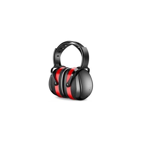 Protège-oreilles anti-bruit pour tir, construction, jardin, tonte, noir/rouge –