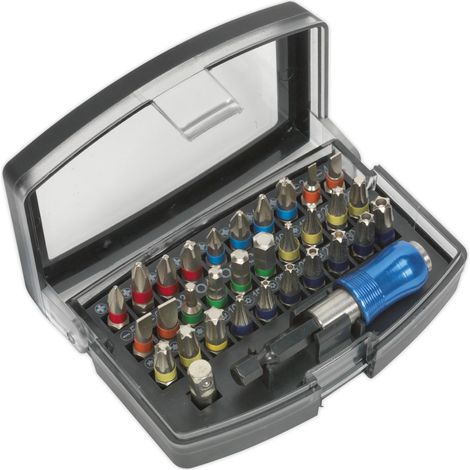Sealey Siegen Colour-Coded Power Tool Bit Set 32pc S01035 (1/2)
