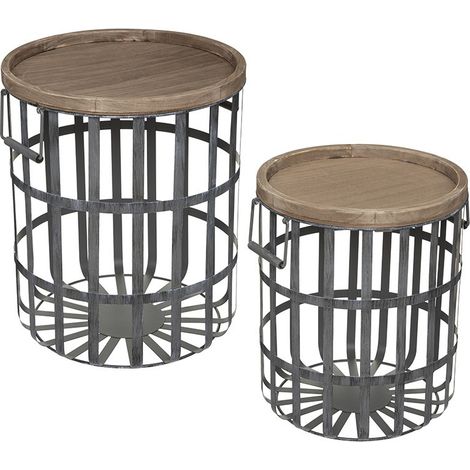 Ensemble de 2 tables à café métal Facto Atmosphera (1/5)