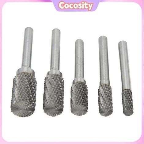 Carbide Burrs Fichiers Set Shank Metalwork Wood Bijoux de Sculpture en Bois Kit de Broyage de Surface pour Machines Woodworking (1/4)