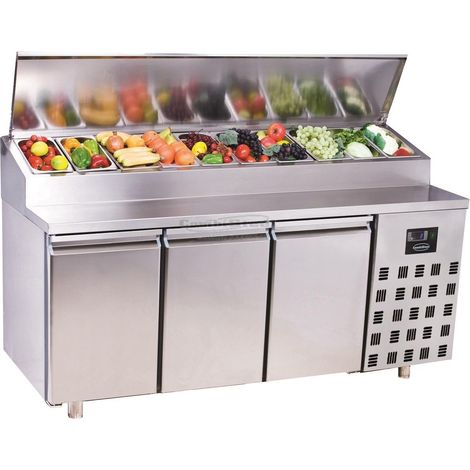 Saladette réfrigérée compacte 3 portes - 10 x GN 1/3 - Combisteel (1/2)