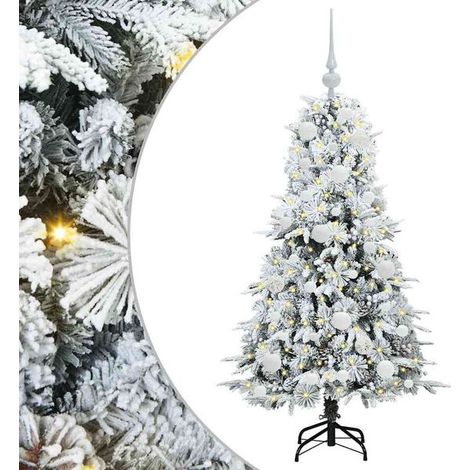 Sapin de Noël artificiel, à branches mobiles, blanc, 120 cm (1/5)