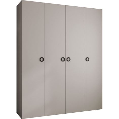 Armario Hartford 554, Cachemira, 246x200x52cm, Puertas de armario: Con bisagras, Número de estantes: 16