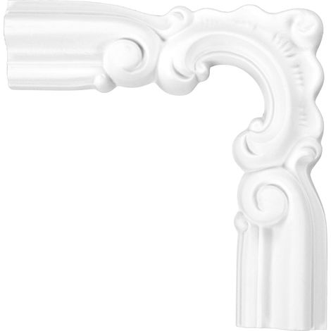 Wand- und Deckenumrandung Fries Stuck PU stoßfest CR824/A/B: Segment CR824A - 145 x 145 x 18 mm (1/2)
