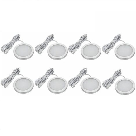 Trywise Eclairage pour voiture,Set di 8 Faretti LED interni 12V Dia.59.5mm per cucina roulotte camper VW T4 T5 bianco caldo 3000K (1/4)