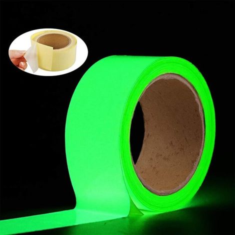 Ruban Adhésif Phosphorescent,Lumineux Ruban Autocollant,Ruban Fluorescent 5m x 5cm Glow in The Dark Tape pour Décoration de La Maison de Signe de Sécurité (1/5)
