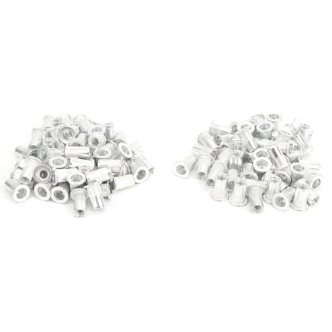 100 écrous à riveter à traction, tête plate en aluminium, accessoires de quincaillerie verticale WJ‑30045M5 (1/5)