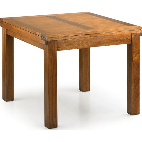 Table de repas carrée extensible en bois massif de Mindy Orka 95-180cm