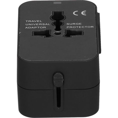 Adaptateur de voyage universel avec 2 ports USB pour prises UK, EU, US, JP, AU et CN (100-240 V). (1/5)