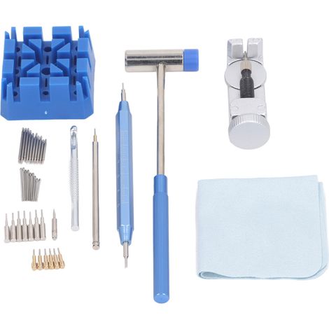 Kit de réparation de montres : outil de réglage de bracelet, ouvre-boîtier arrière, extracteur de lien, ensemble de remplacement de batterie (1/5)