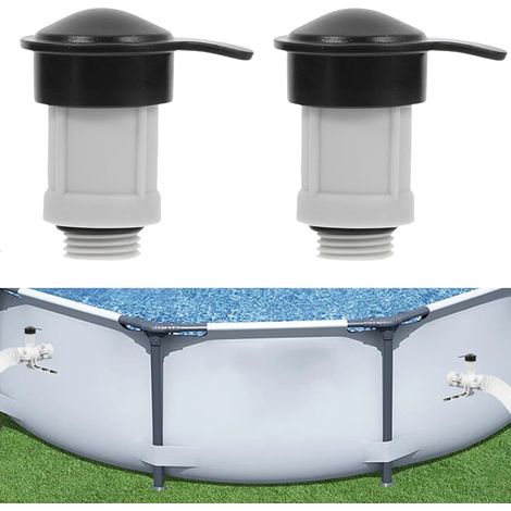 Kit de valve et couvercle de valve d'air pour piscine hors sol Intex 26719MW, 26719W, 26733EH, 26735EH (réf. 12363 et 12373) - Accessoires pour piscines hors sol Intex. (1/4)
