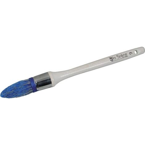 Brosses rondes à rechampir soie synthétique bleue manche bois verni - Ø 29 mm - THÉARD (1/2)