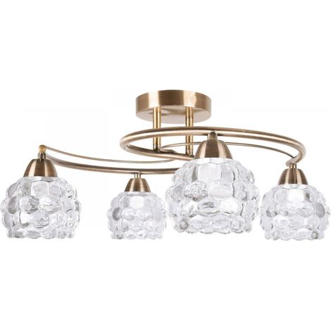 Lampe de plafond TULIPA GLASS cuir INTERLUSA (1/5)