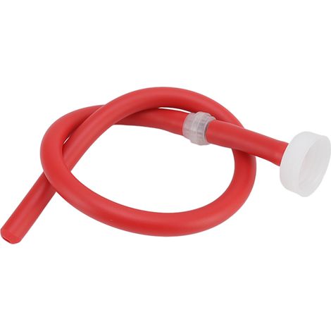 Tuyau de Nettoyage Anal en Silicone, Embout pour Lavement, Tube de 50cm Rouge avec Connecteur pour Bouteille (1/5)
