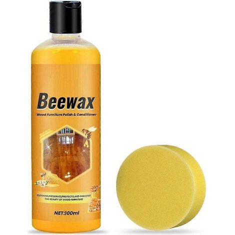 Cire d'abeille nettoyante et revitalisante polyvalente pour meubles en bois, redonne de l'éclat (1/4)