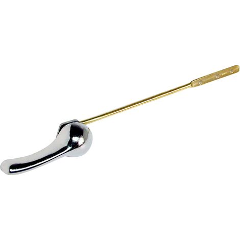 Tirador de inodoro, cromado, 20 cm, aluminio, montaje frontal, baño (1/4)