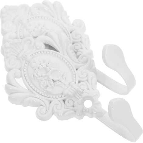 Crochet de Rideau en Alliage de Zinc Embrasses de Rideaux Vintage Élégantes et Stables Motif Fleur de Rose Lot de 2 Pièces pour Décoration de Chambres et Restaurants (1/5)