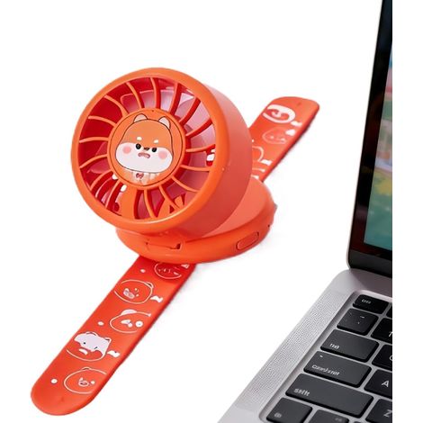 Ventilateur Montre Bracelet Rechargeable USB 3 Vitesses (1/5)