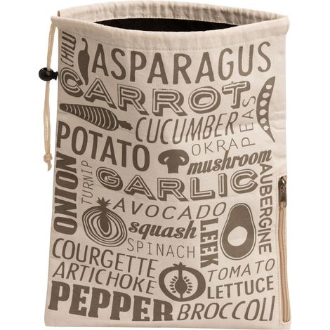Premier Housewares Porter Grey and Natural Vegetable Bag (1/3)