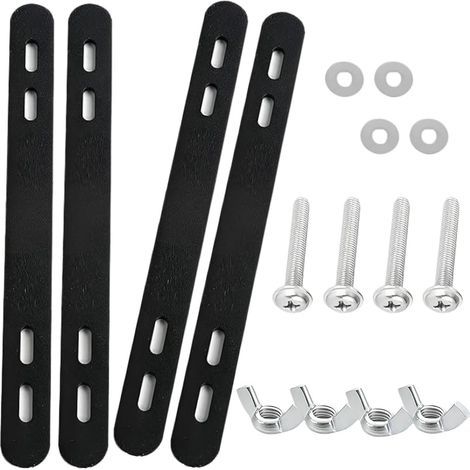 Adaptador de acero para cesta de bicicleta, resistente y apto para bicicletas eléctricas y de montaña, fácil de montar en manillar y horquilla, color negro. (1/5)