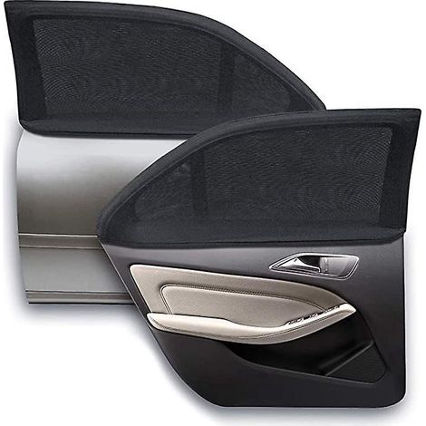 Sonnenschutz fürs Auto, 2-teiliges Set Auto-Sonnenschutzsocken zum Schutz vor UV-Strahlen, Sonnenschutz für die Rückbank für Kinder und Haustiere (Schwarz) (XL) (1/5)
