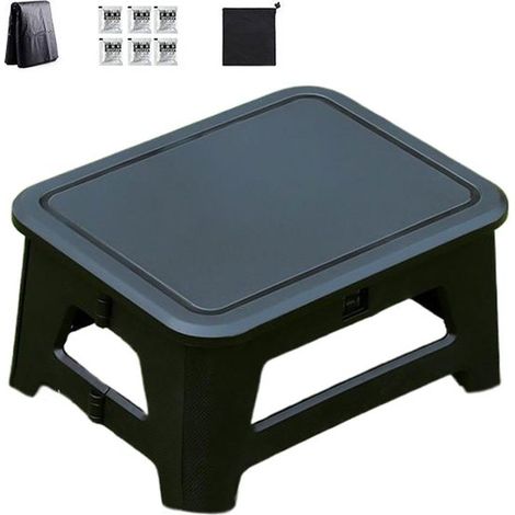 Sedile WC portatile da campeggio per attività all'aperto, efficace contro gli odori, 31,5 x 24,5 x 16,5 cm, nero. (1/5)