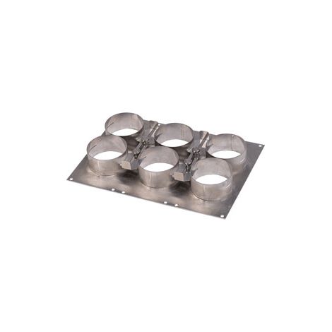 Pluggit Montageplatte 6 Anschlüsse Rundrohr PluggFlex PKR75 - RDP675