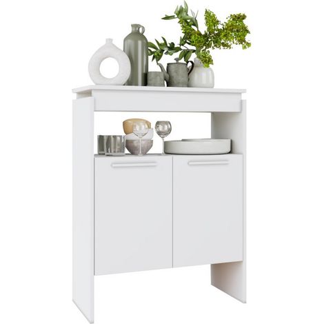 Comptoir BAR 2 Portes 2 Niches Blanc FLOAT (1/5)